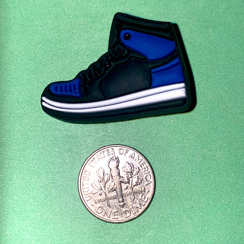 (10 for $15) Black, Blue & White Sport Tennis Sneakers Croc Shoe Charms